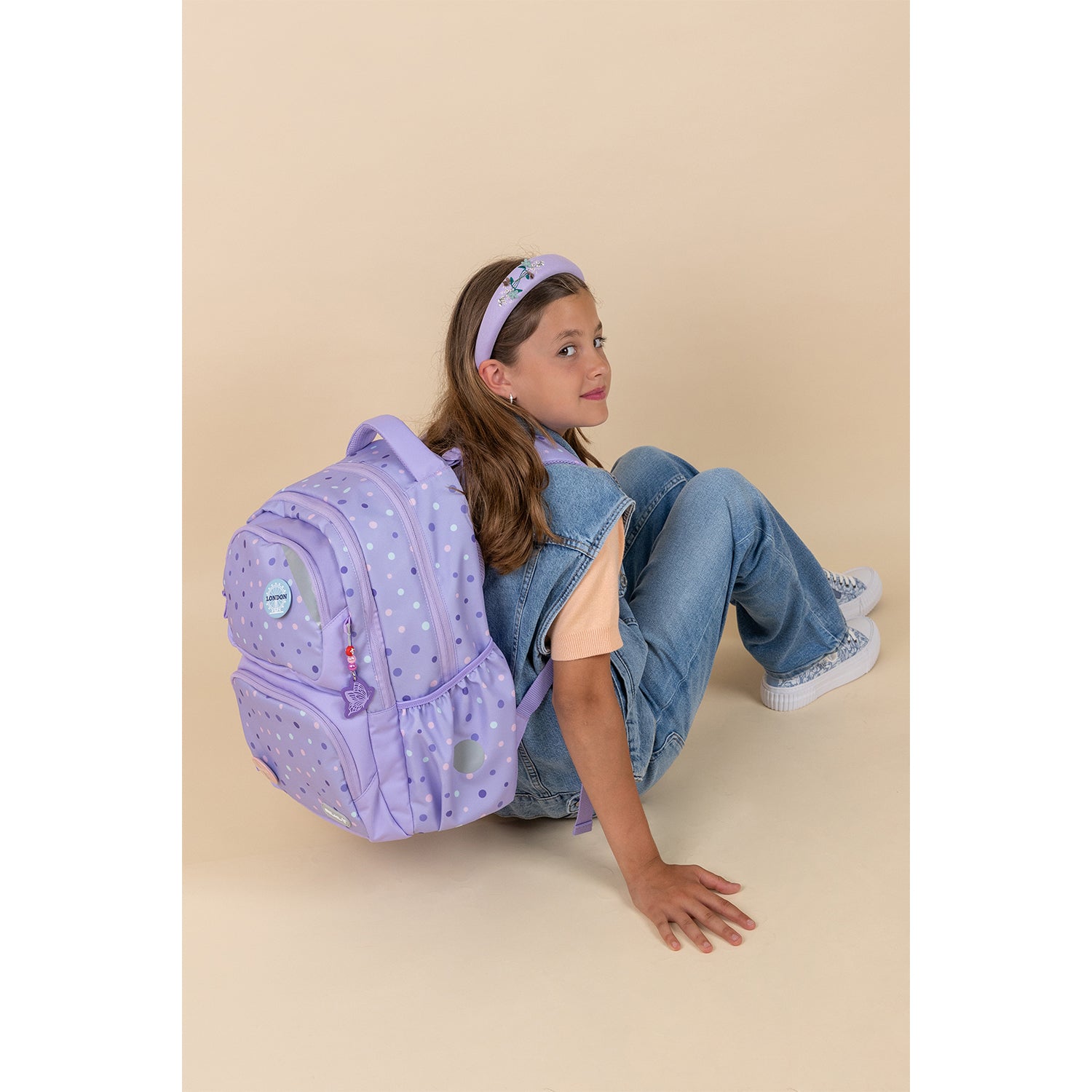 Ranac Maxi pack Purple Dots
