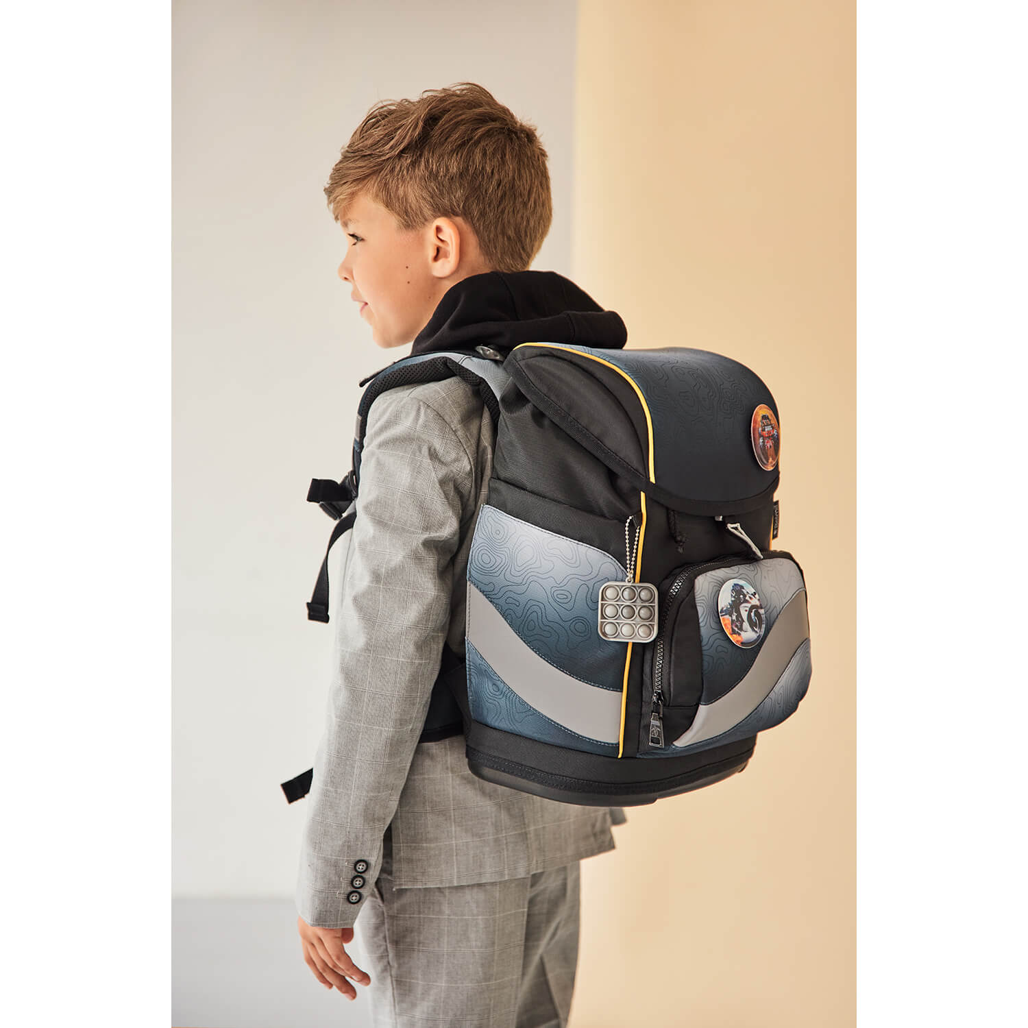 Premium Školska Torba Smarty Black-Grey