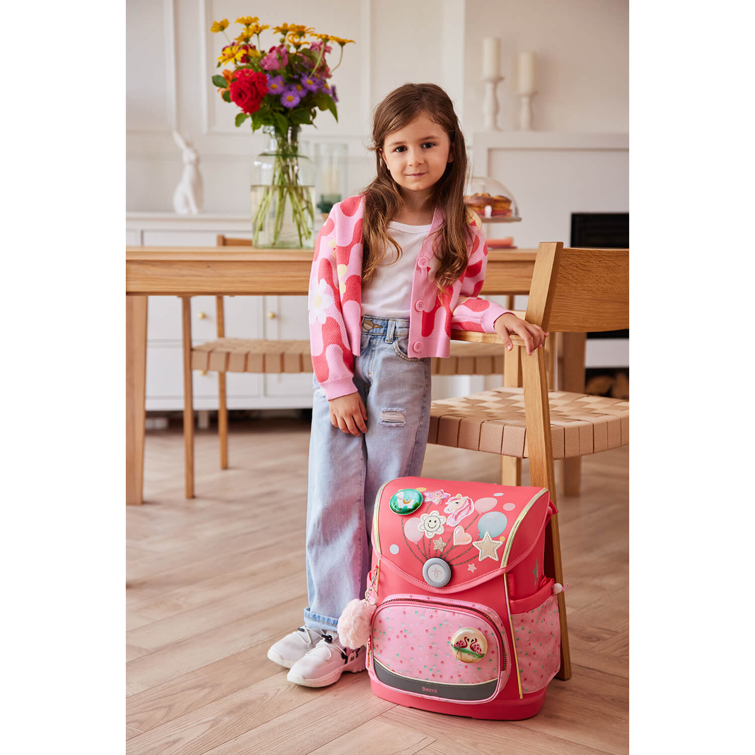 Premium Školska Torba Compact Plus Rose quartz
