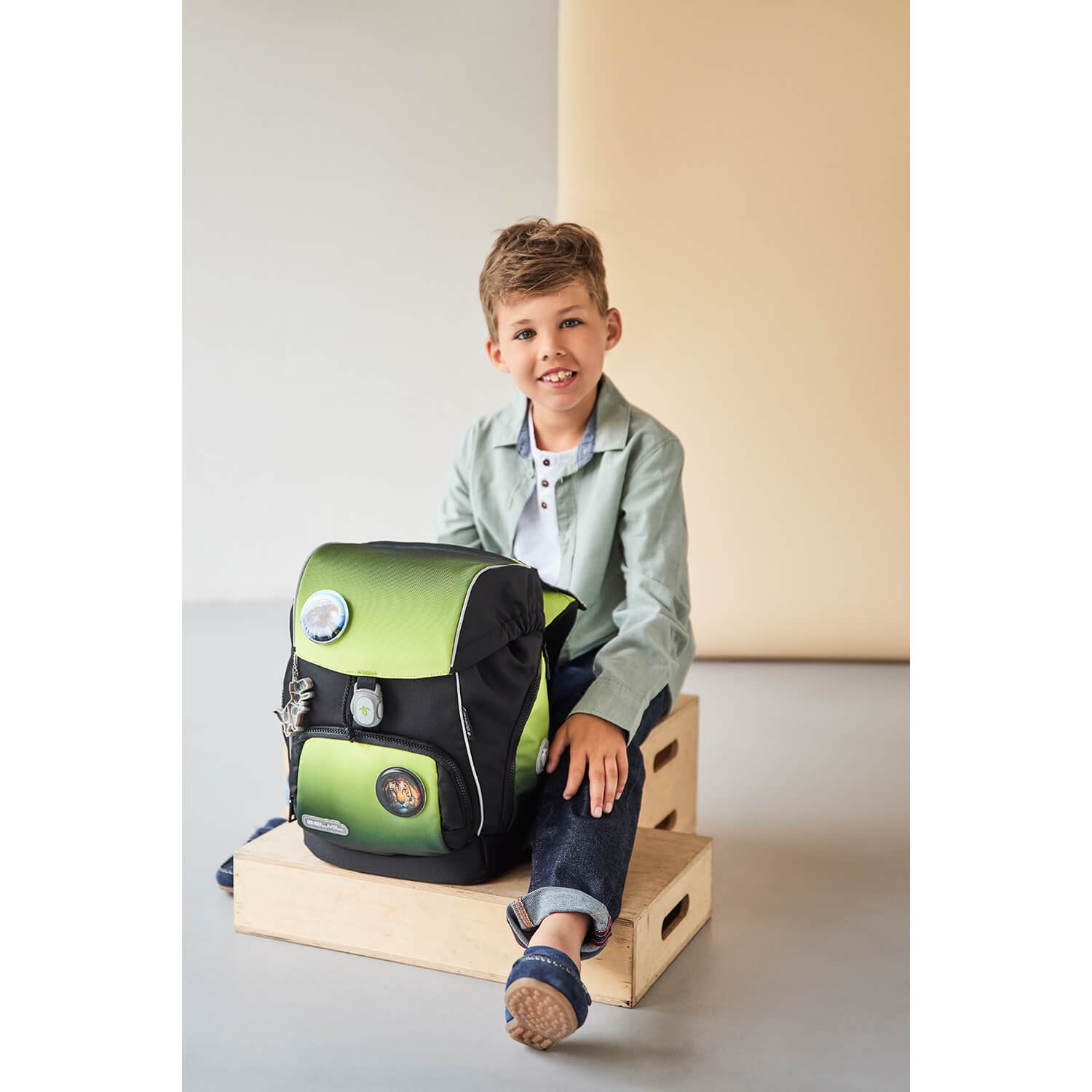 Premium Školska Torba Comfy Black-green